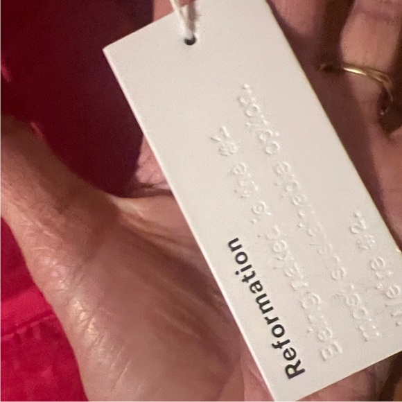 NWT 2025 Collection Reformation Strapless Linen Prescott Fitted  Dress Sz US 6 - Picture 5 of 8